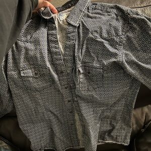 Women’s Medium navy blue Panhandle button down rodeo shirt